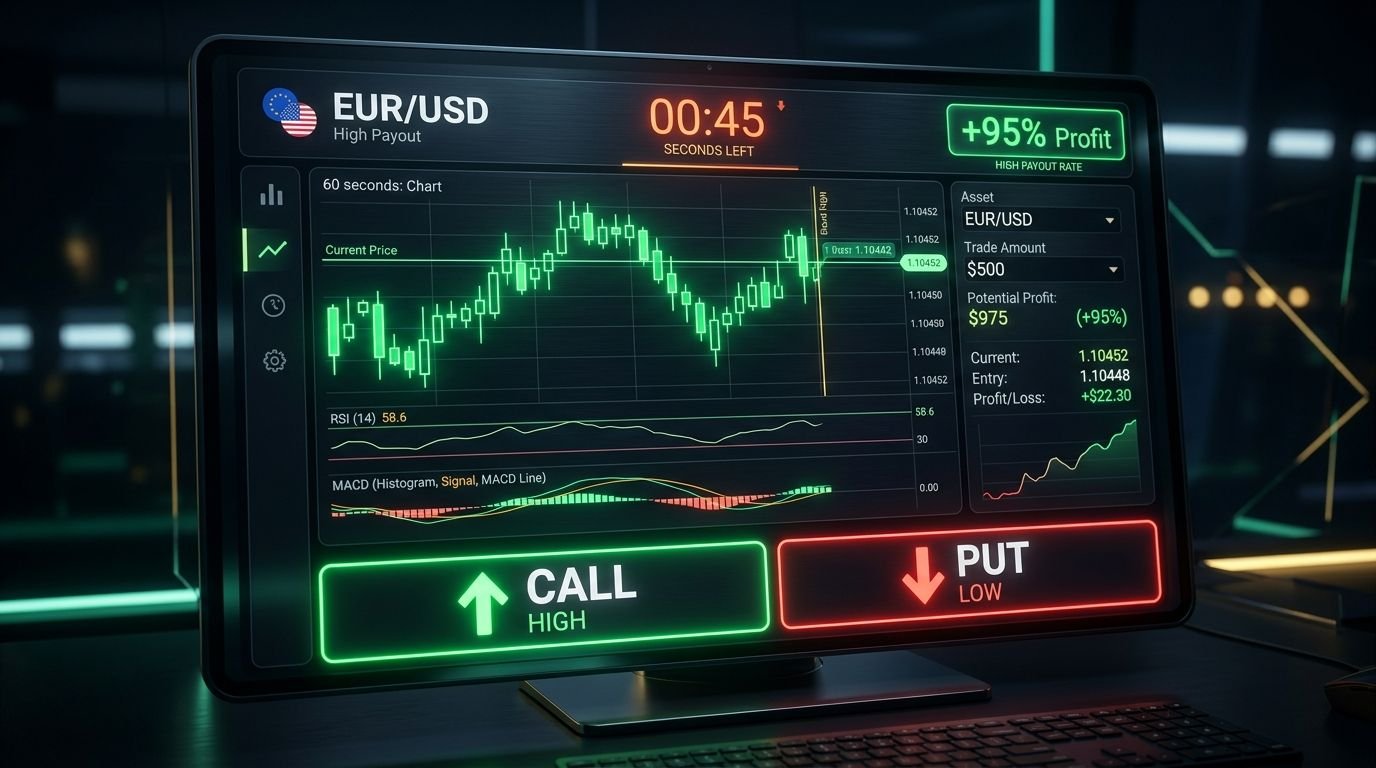 Binary Options Trading Platform Mockup